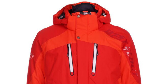Pánská sytě červená lyžařská bunda West Scout s membránou