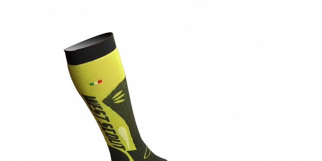 Zeleno-šedé lyžařské ponožky West Scout