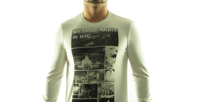 Pánské krémové tričko Calvin Klein s foto potiskem