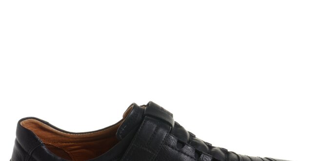 Pánské černé boty se suchým zipem Quattrocento
