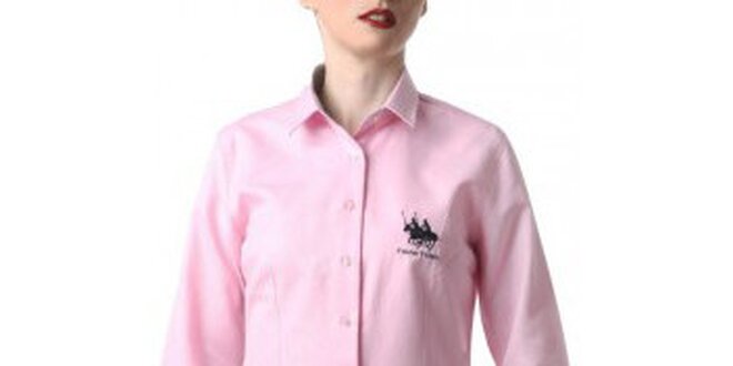 Dámská růžová košile s výšivkou Frank Ferry