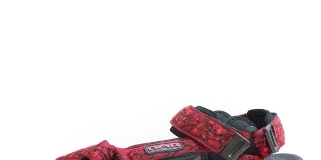 Pánské černo-červené vzorované sandály Numero Uno