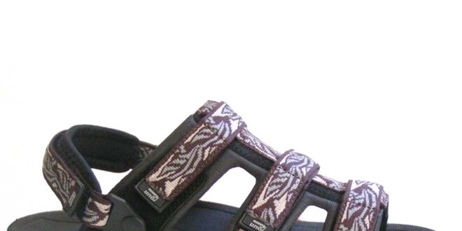 Pánské hnědo-černé vzorované sandály Numero Uno