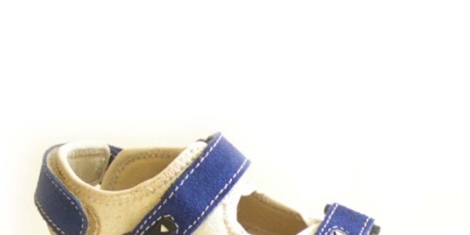 Dětské modro-béžové sandálky Numero Uno