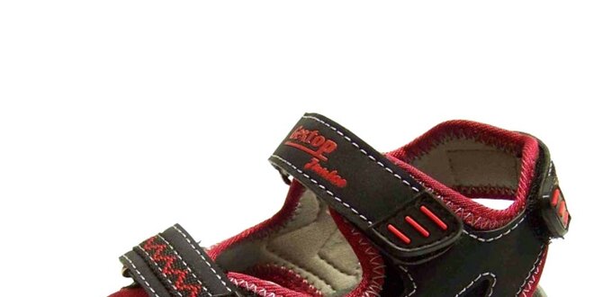 Dětské černo-červené sandálky Numero Uno