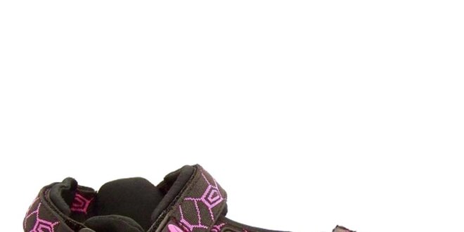 Dámské černé sandály s růžovými prvky Numero Uno