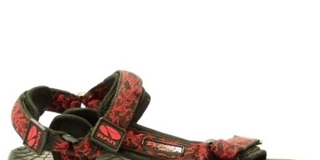 Dámské trekové sandály s červeným vzorem Numero Uno