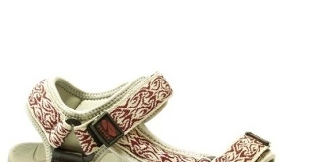 Dámské bílo-červené sandály Numero Uno se vzorem
