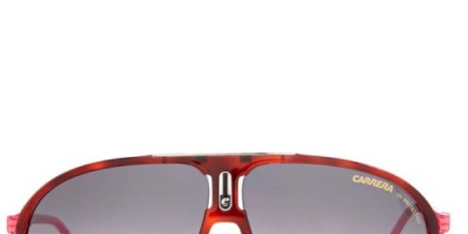 Červené sluneční brýle s růžovými stranicemi Carrera
