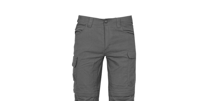 Pánské antracitové nastavitelné outdoorové kalhoty Bergson
