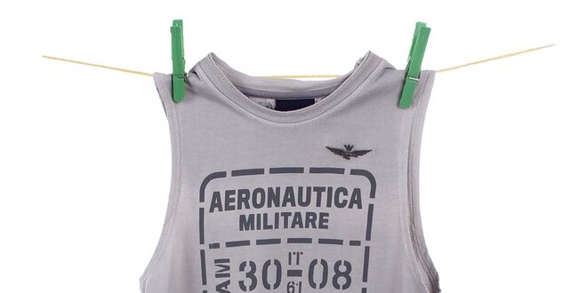 Dětské šedé tílko Aeronautica Militare