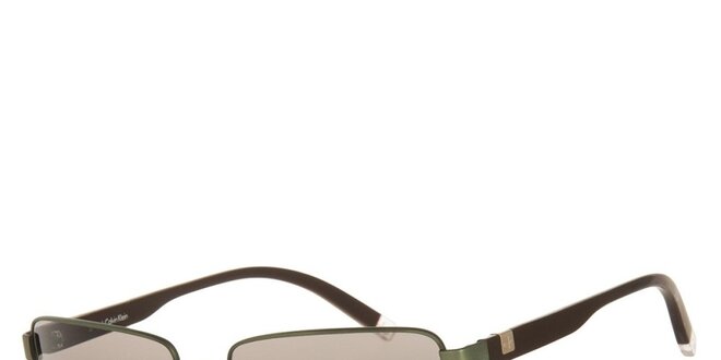 Pánské hranaté kovové sluneční brýle Calvin Klein