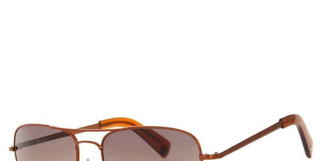 Pánské hranaté hnědé sluneční brýle Calvin Klein