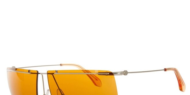 Pánské sluneční brýle s oranžovými sklíčky Calvin Klein