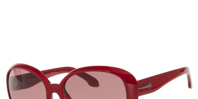 Dámské červené sluneční brýle s žíháním Calvin Klein