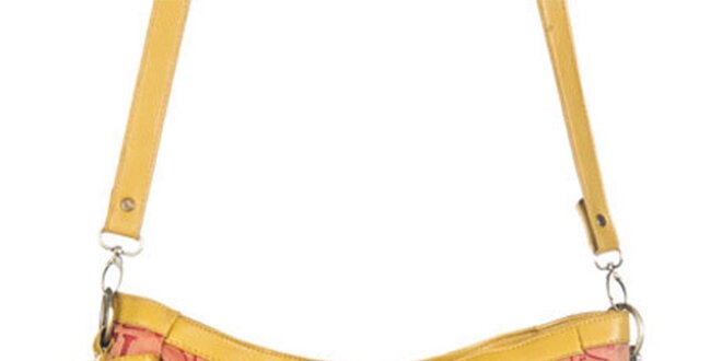 Dámská žlutá kabelka s potiskem Marsanpiel