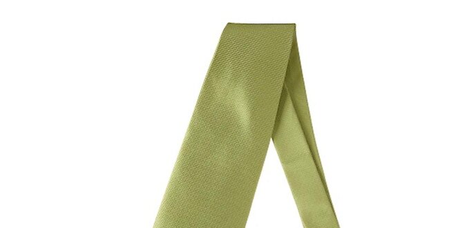 Pánská jemně kostkovaná zelená kravata Marsanpiel