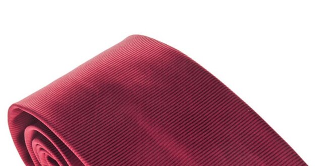 Pánská červená kravata s proužky Marsanpiel
