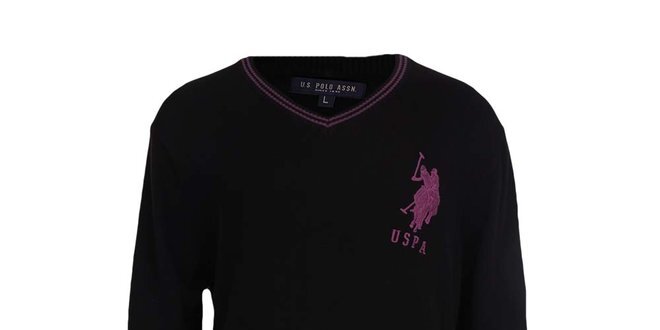 Pánský černý svetr U.S. Polo