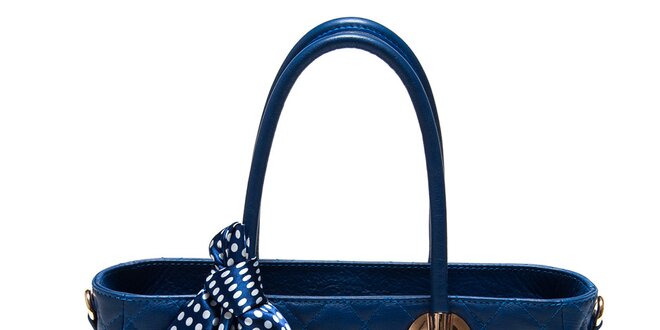 Dámská modrá kabelka s šátkem Carla Ferreri
