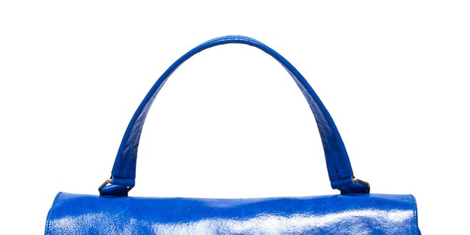 Dámská modrá kabelka s přezkami a cvočky Carla Ferreri