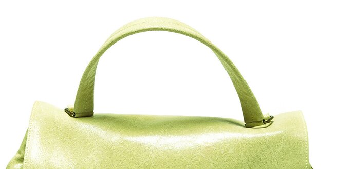 Dámská zelená kabelka s přezkami a cvočky Carla Ferreri