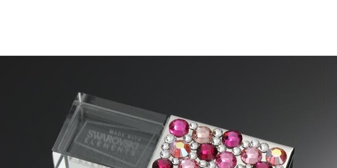 8GB USB s růžovými Swarovski krystaly