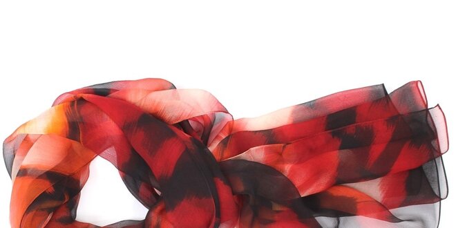 Dámský červeno-černý šátek Fraas