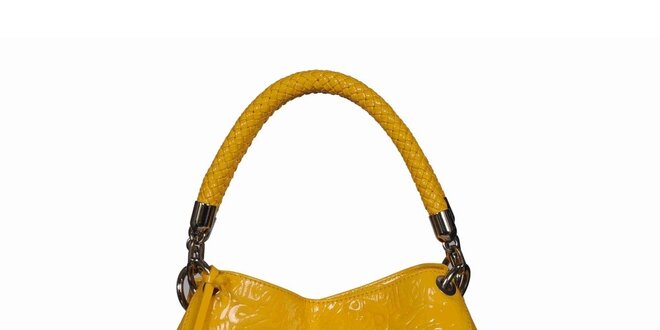 Dámská žlutá vzorovaná kabelka POON Bags