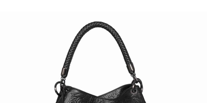 Dámská černá vzorovaná kabelka POON Bags