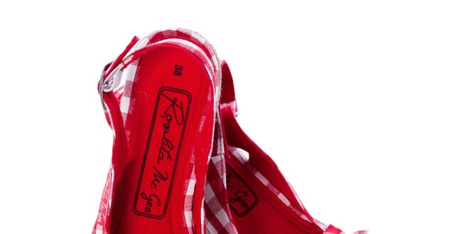 Dámské červeně kostkované sandálky Rosalita McGee