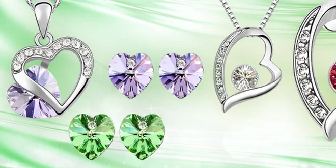 Dárková sada náušnic a náhrdelníku Swarovski Elements