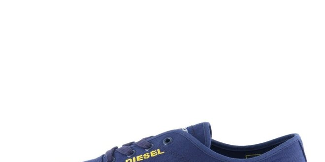 Dámské modré tenisky se žlutou podrážkou Diesel