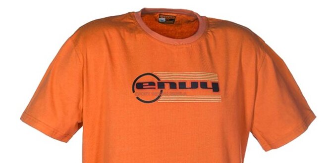 Pánské oranžové tričko s potiskem loga Envy