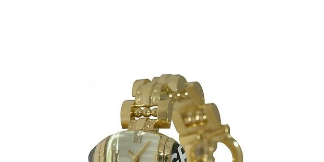 Dámské zlaté náramkové hodinky Gianfranco Ferré s bílým ciferníkem