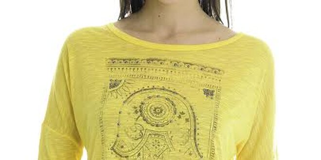 Dámské žluté tričko s dlouhým rukávem Goa Goa