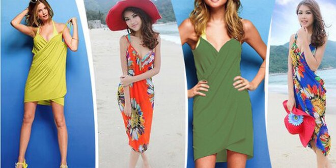 Lehoučké plážové šaty v pestrých barvách