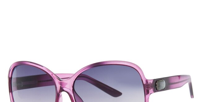 Dámské fialkové hranaté sluneční brýle Guess
