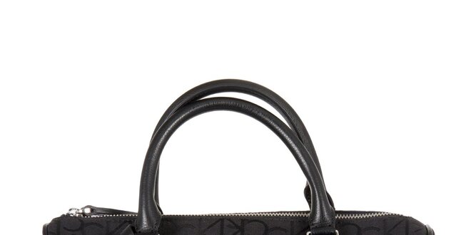 Dámská menší černá potištěná kabelka Calvin Klein