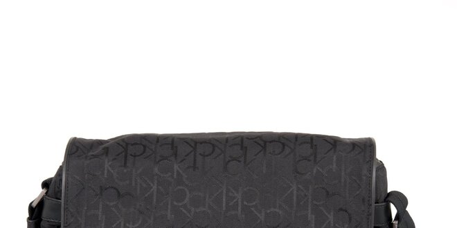 Pánská černá taška s písmenkovým potiskem Calvin Klein