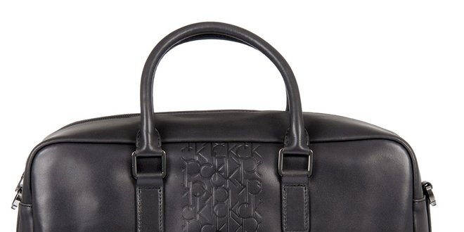 Pánská černá kožená taška Calvin Klein