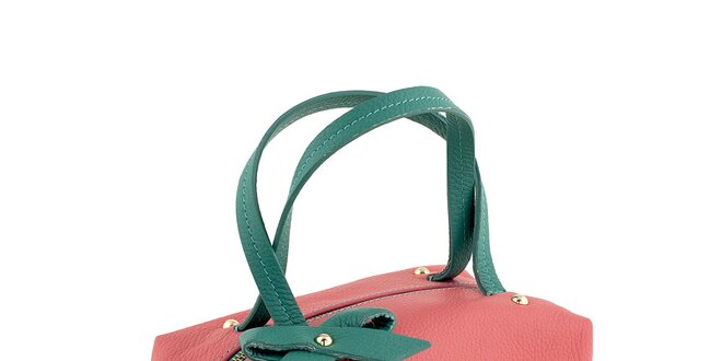 Dámská korálovo-zelená kabelka Valentina Italy
