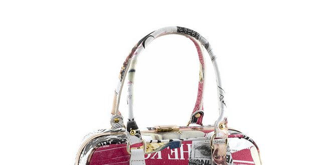 Dámská kufříková kabelka s barevným potiskem Valentina Italy