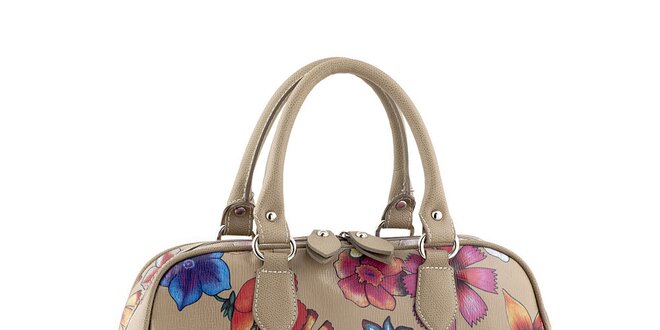 Dámská kožená kabelka s květinovým potiskem Valentina Italy