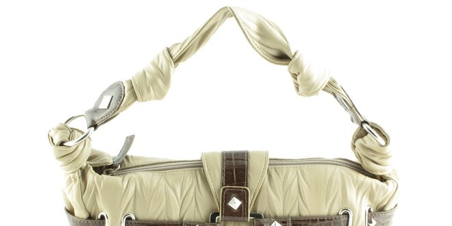 Dámská béžovo-hnědá kabelka Rocawear s kovovými detaily