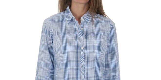 Dámská modrá kostkovaná košile Tommy Hilfiger