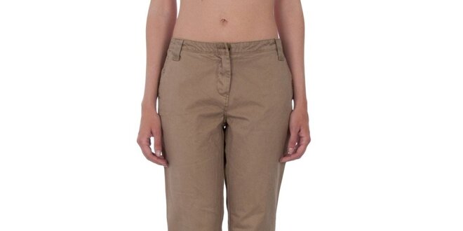 Dámské hnědobéžové kalhoty Tommy Hilfiger