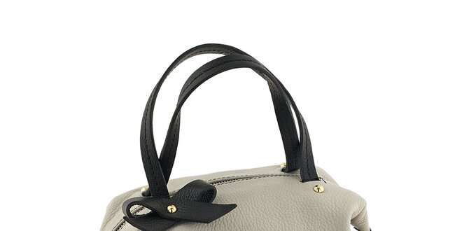 Dámská krémová kabelka s černými prvky a mašličkou Valentina Italy