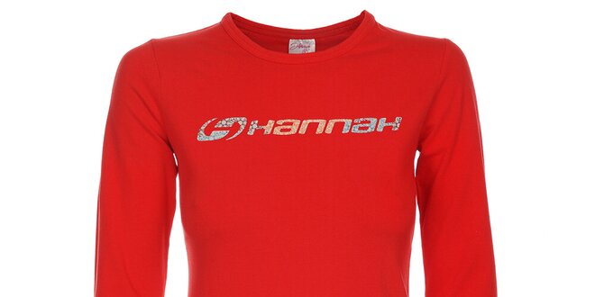 Dámské červené tričko Hannah s potiskem