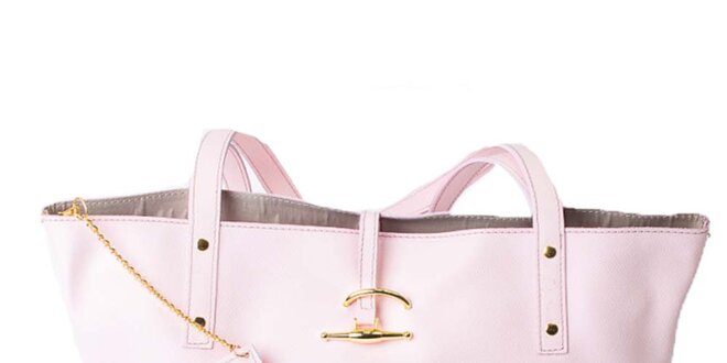 Dámská bledě růžová taška s peněženkou Pelleteria